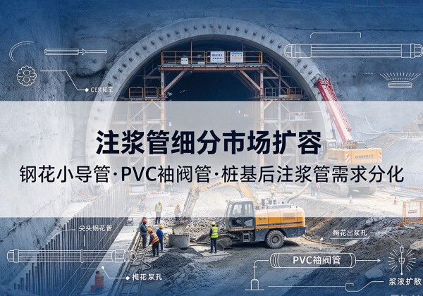 荔湾注浆管细分市场扩容，隧道钢花小导管、PVC 袖阀管、桩基后注浆管需求分化